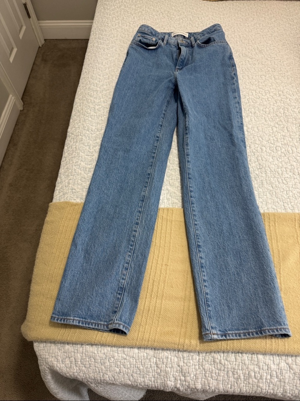 Denim Forum Classic Straight-Leg Jeans in Light Blue